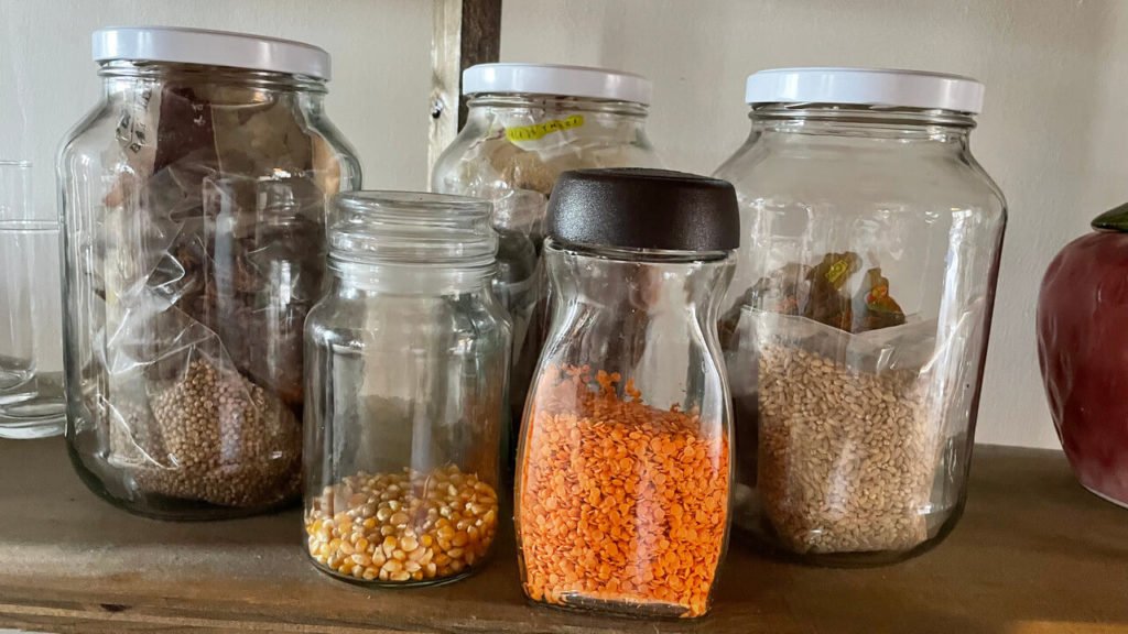 Reusable glass jars