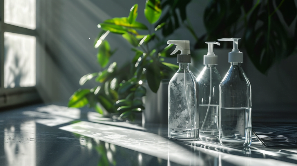 dazzazzad spray bottles on a white table bright lighting cool t 3d140d3f 06dc 4680 96f2 767a2098333e - Go Go Eco