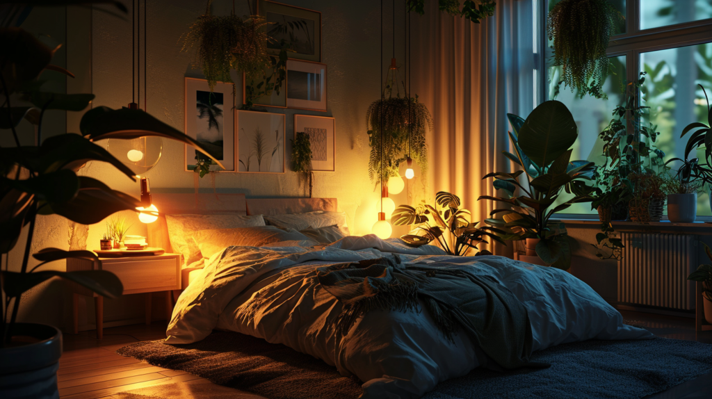 63 Epic Tips for a Zero Waste Home 4 dazzazzad sustainable LED lighting in a bedroom night time real a48b1f44 70fb 4845 8102 b16bfffcfd84 - Go Go Eco